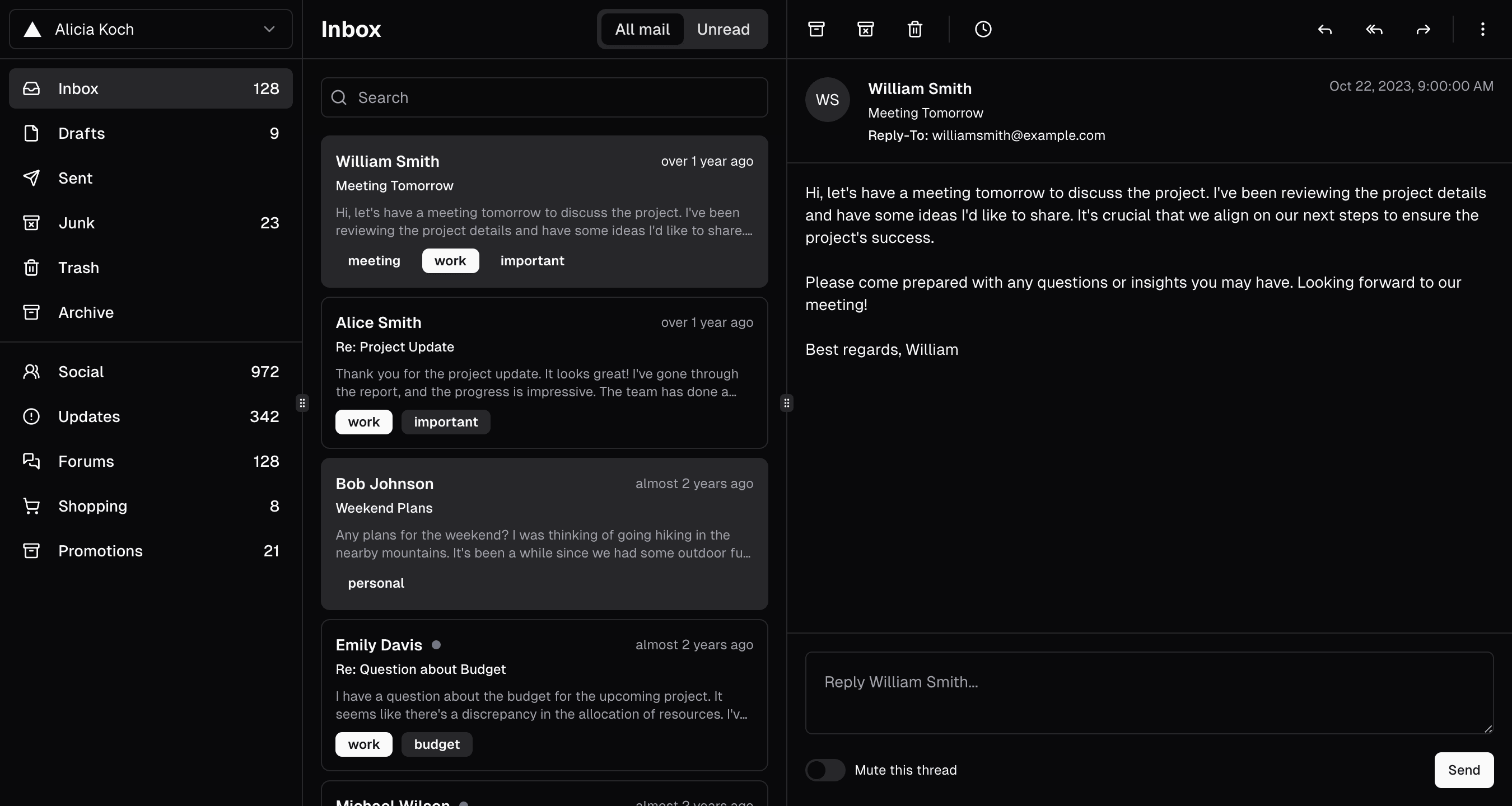 app screen