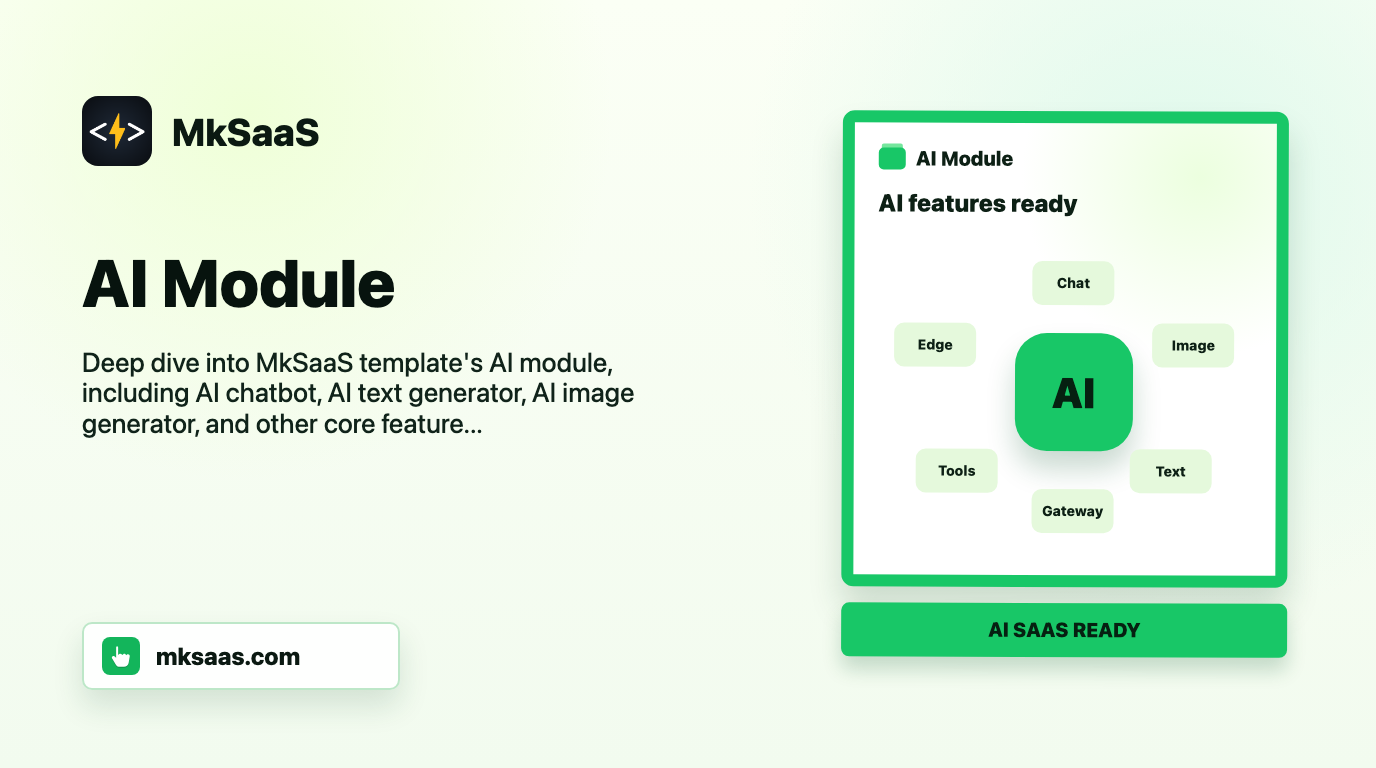 MkSaaS AI Module
