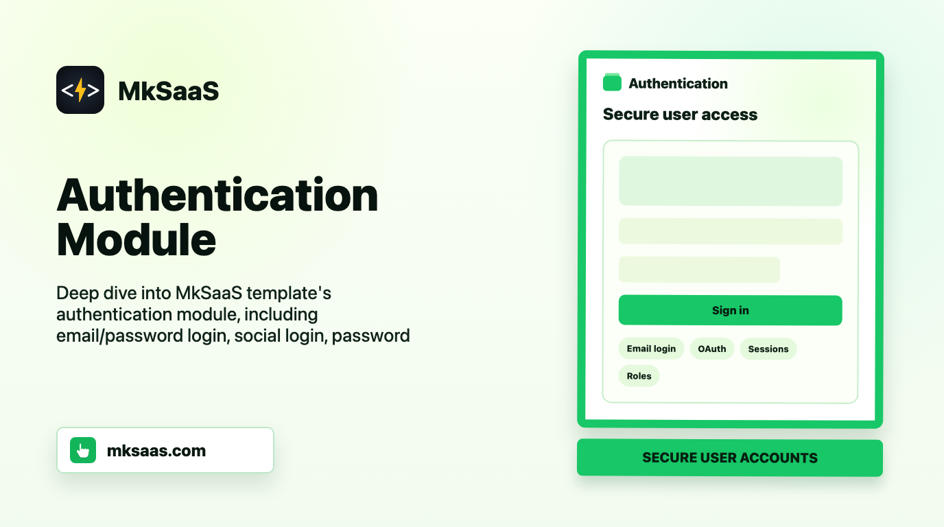 MkSaaS Authentication Module