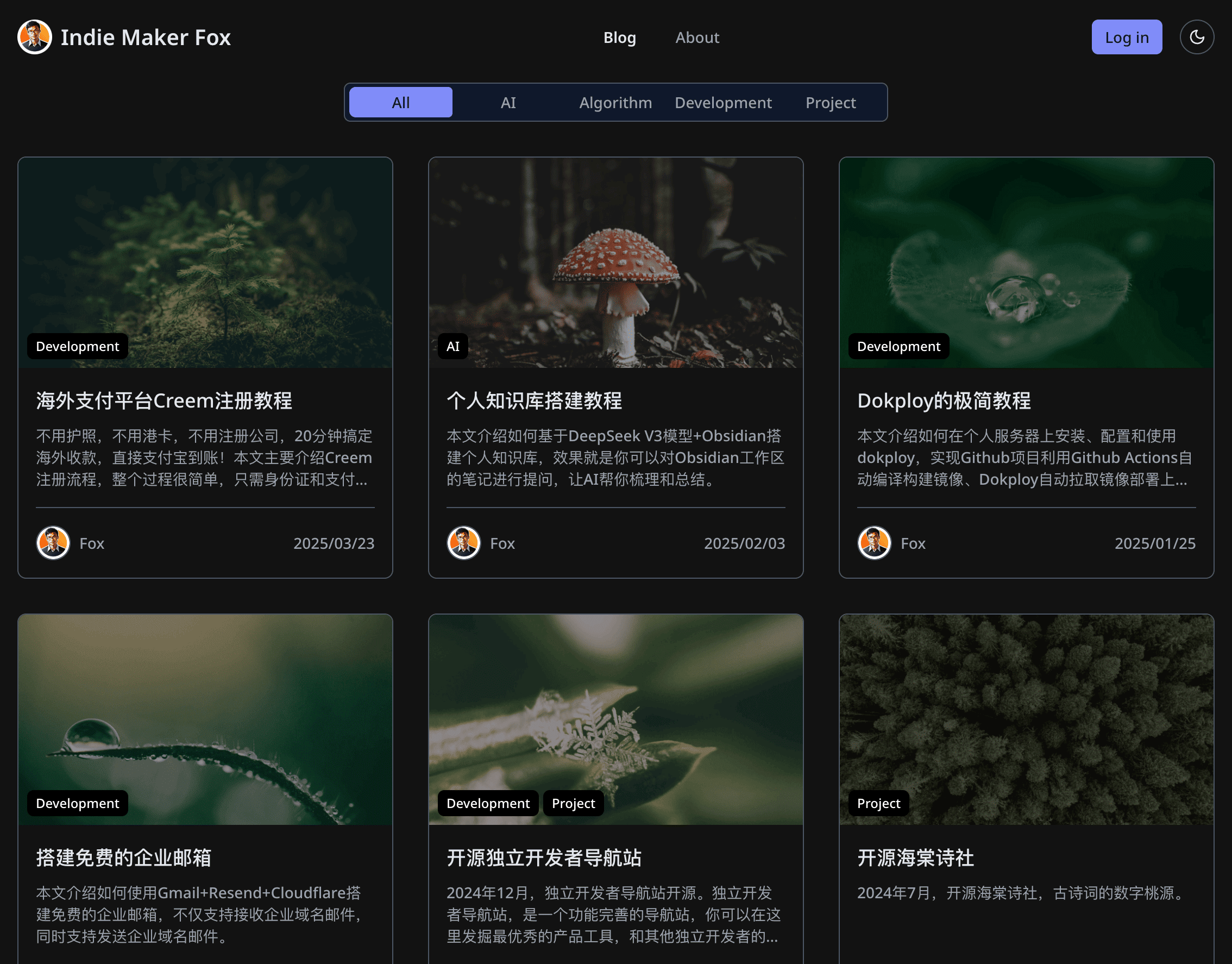 Blog website