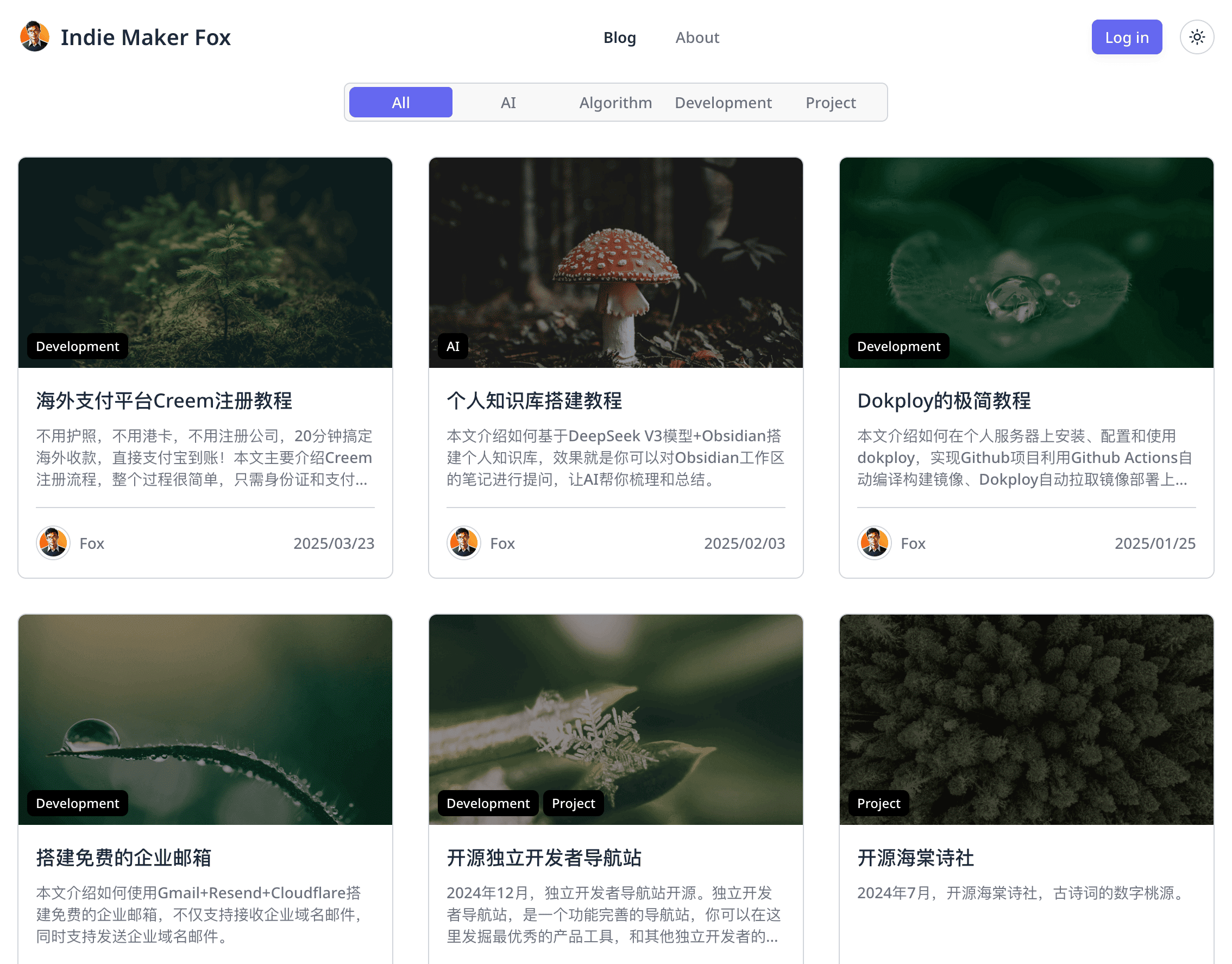 Blog website